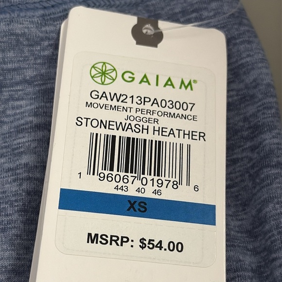 NWT Gaiam Stonewash Heather Joggers - Picture 5 of 6